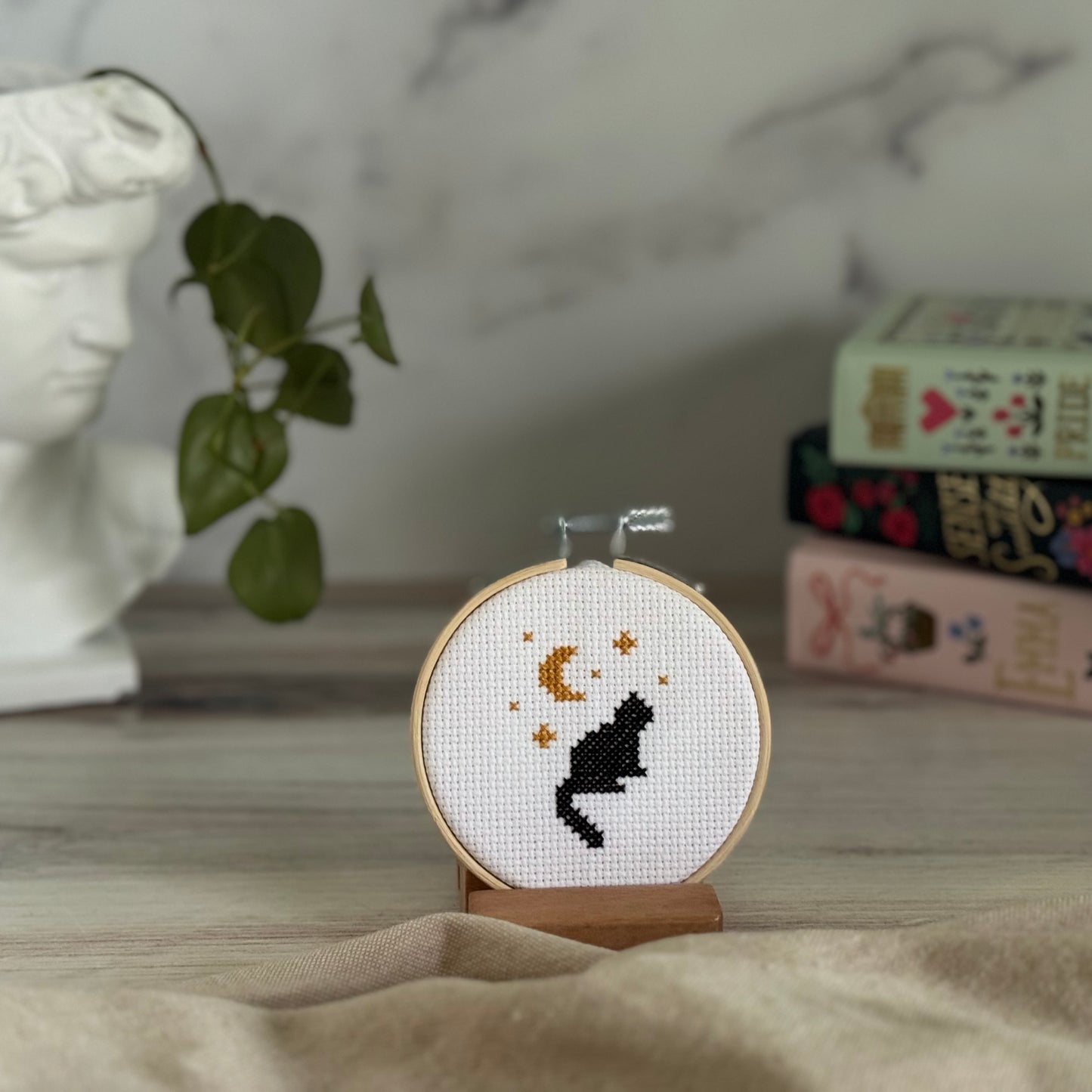 Moonlit Mischief Mini Cross Stitch Kit