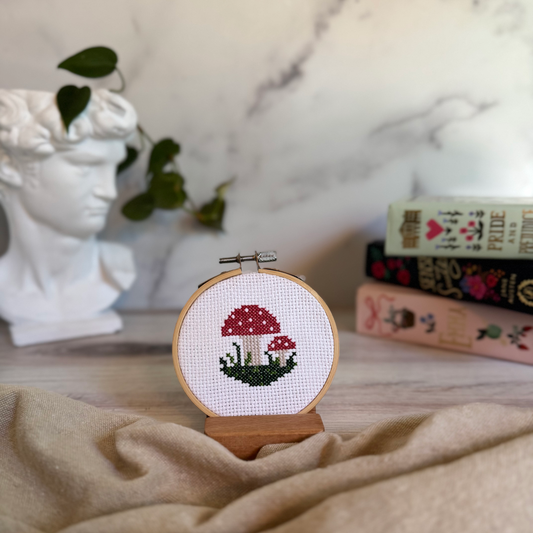 Merry Mushrooms Mini Cross Stitch Kit