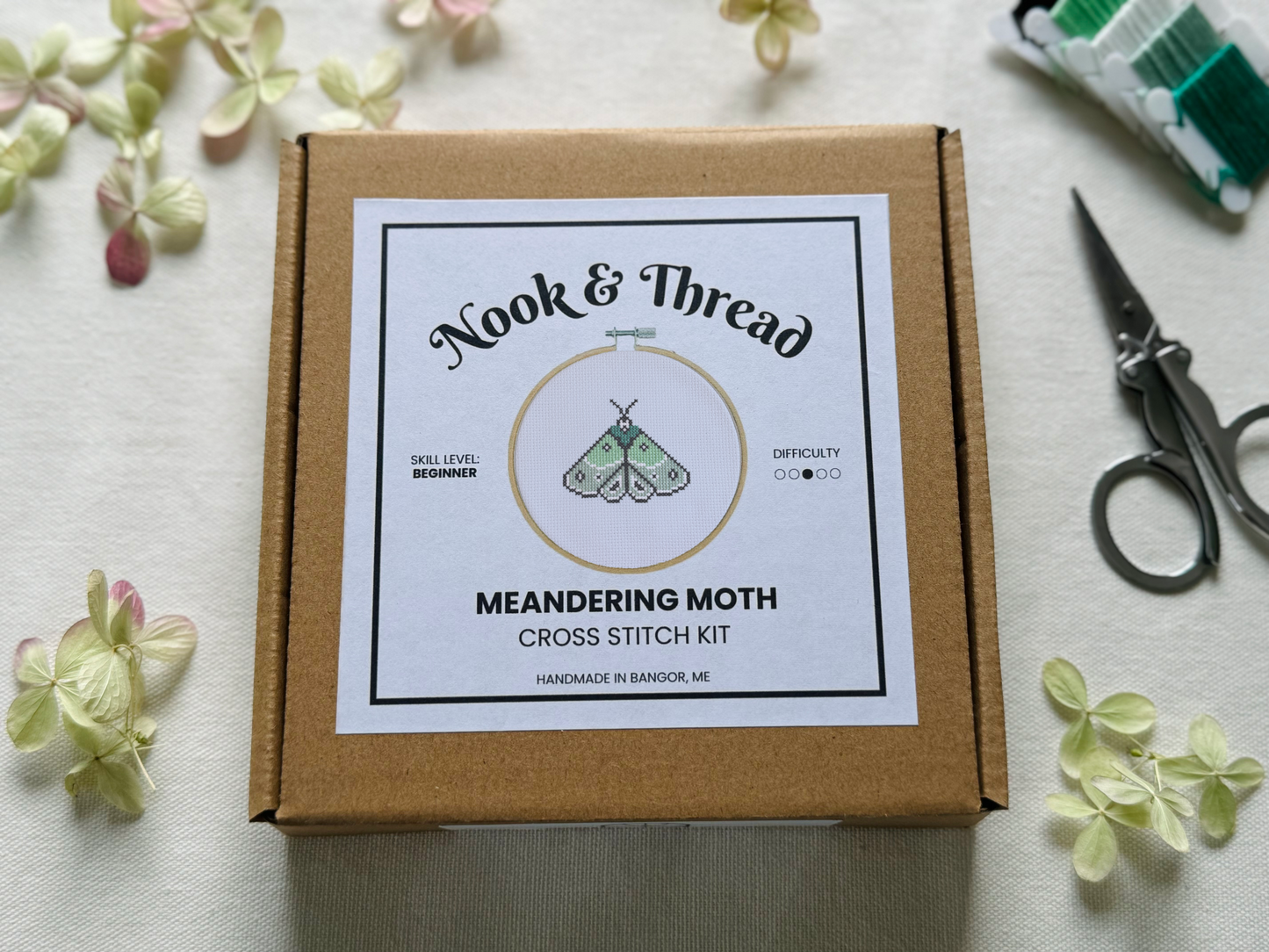 Meandering Moth Cross Stitch Kit